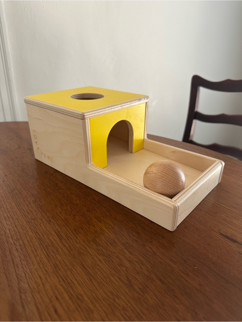 Lovevery Ball drop Box and Wooden Ball